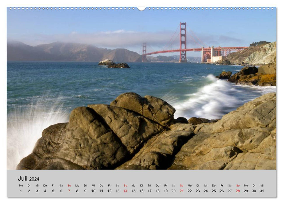 GOLDEN GATE BRIDGE Fascination San Francisco (CALVENDO Premium Wall Calendar 2024) 