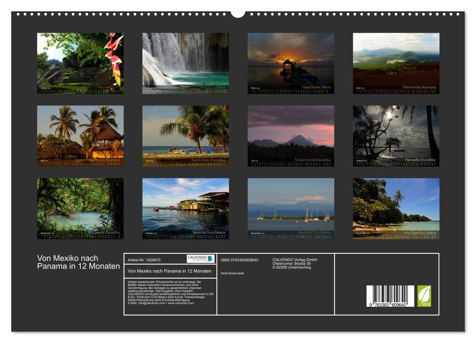 From Mexico to Panama in 12 months (CALVENDO Premium Wall Calendar 2024) 