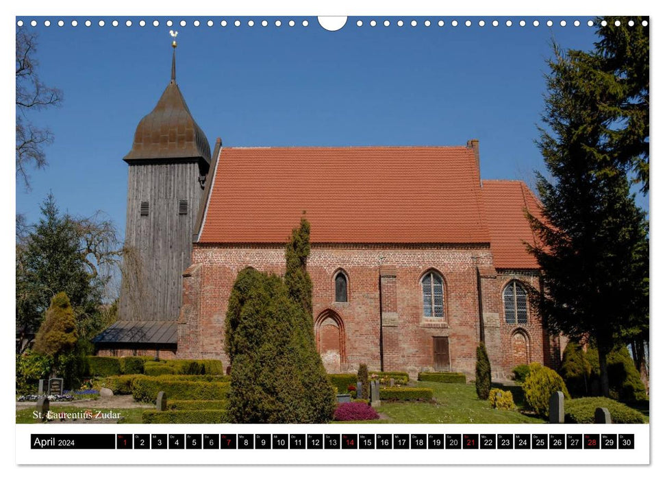 Dorfkirchen auf Rügen (CALVENDO Wandkalender 2024)