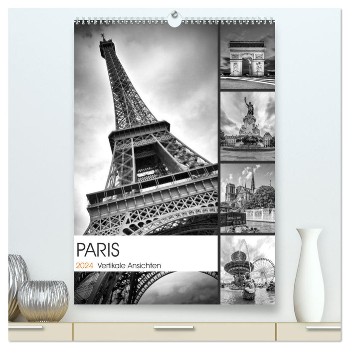 PARIS Vertical Views (CALVENDO Premium Wall Calendar 2024) 