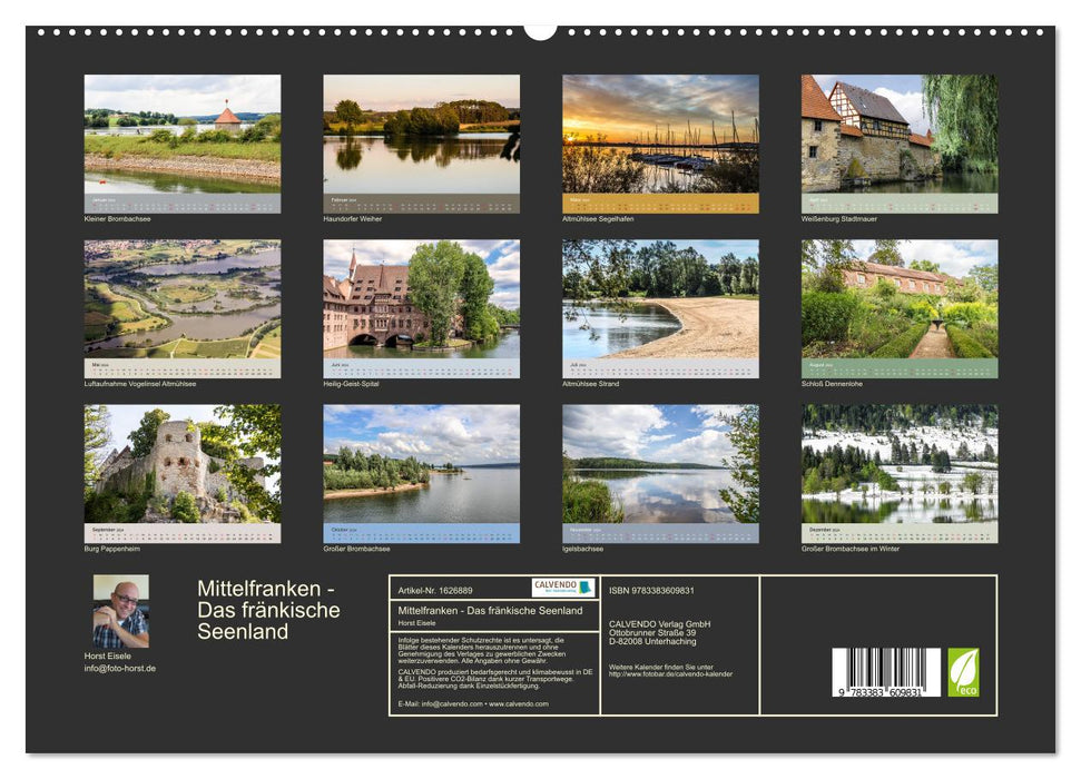 Middle Franconia - The Franconian Lake District (CALVENDO Premium Wall Calendar 2024) 