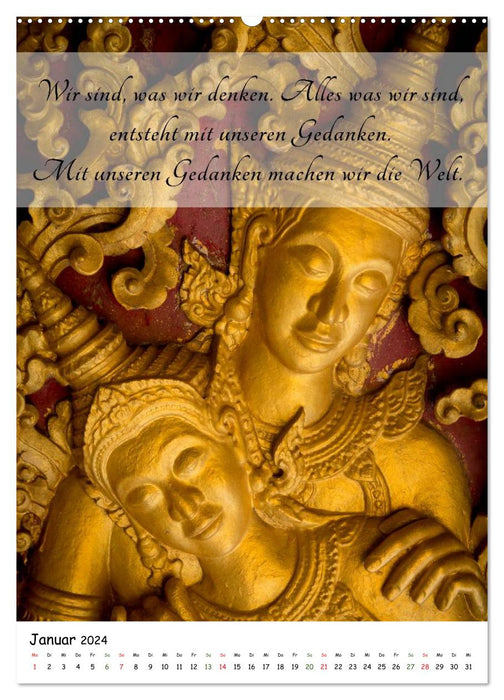 Buddhas Weisheiten (CALVENDO Premium Wandkalender 2024)