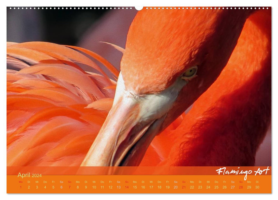 Flamingo Art 2024 (CALVENDO Premium Wall Calendar 2024) 