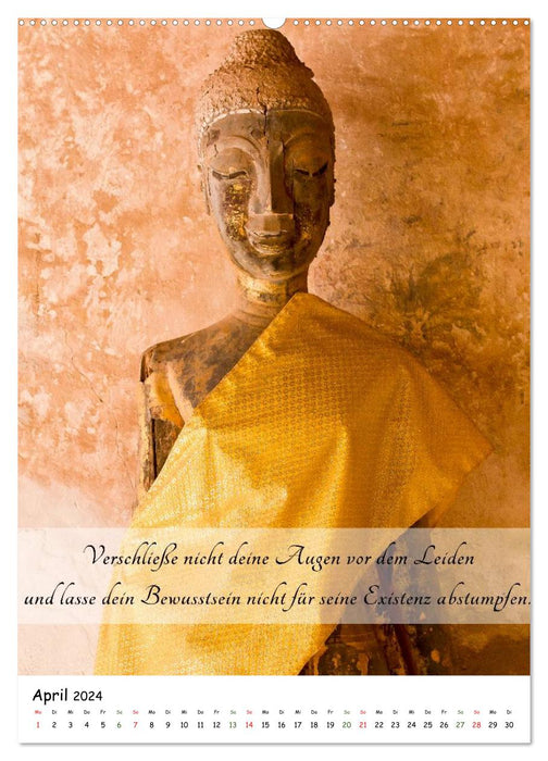 La sagesse de Bouddha (Calendrier mural CALVENDO 2024) 
