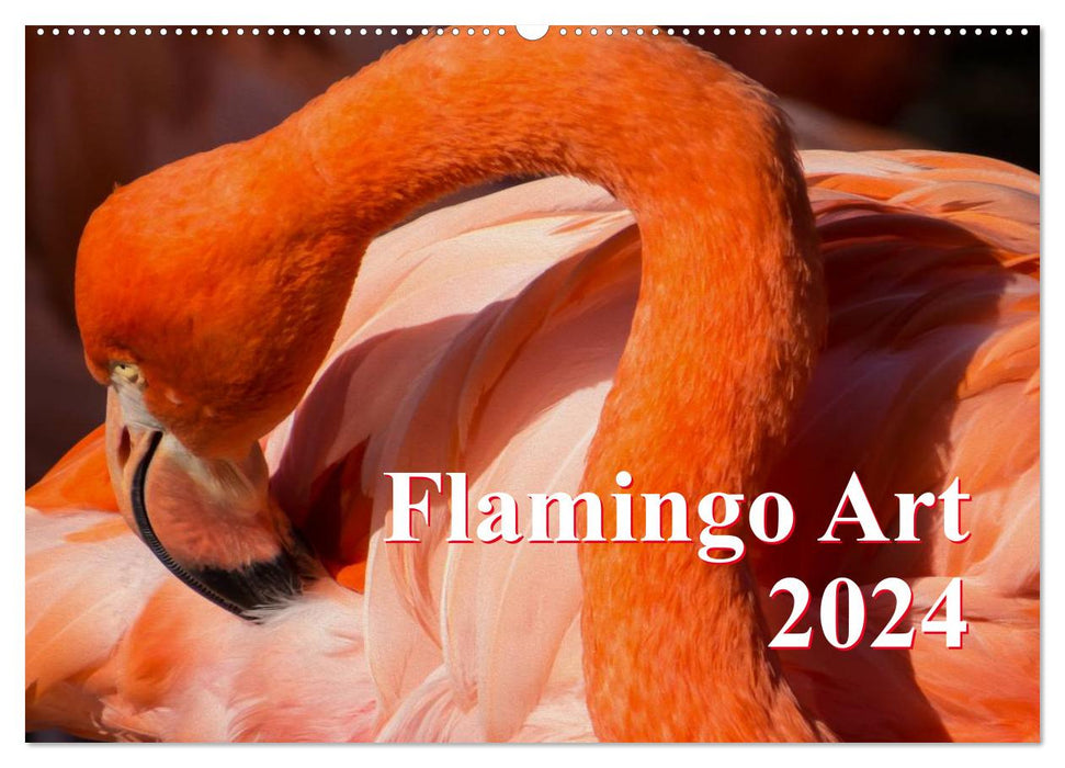 Flamingo Art 2024 (Calendrier mural CALVENDO 2024) 
