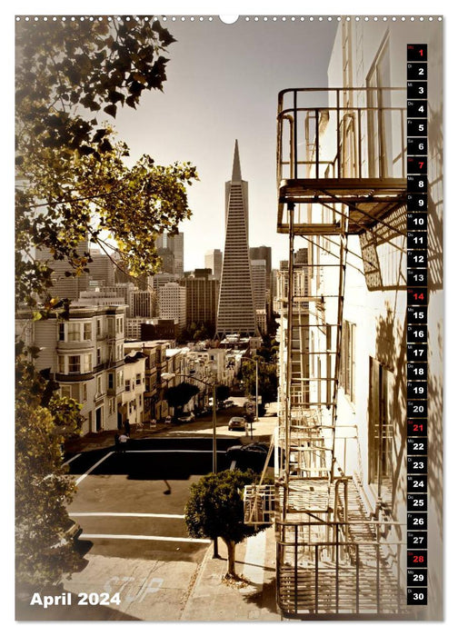 Merveilleuse destination de voyage... SAN FRANCISCO (Calvendo Premium Wall Calendar 2024) 