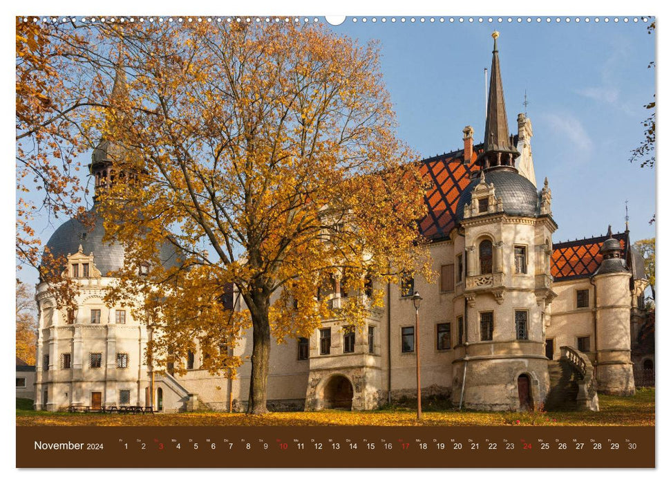 Sachsens Schlösser und Burgen (CALVENDO Wandkalender 2024)