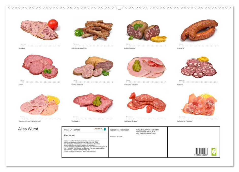 Everything sausage (CALVENDO wall calendar 2024) 