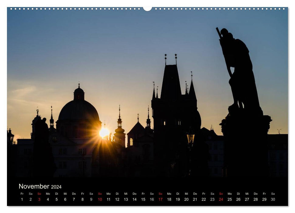 Prague - the golden city (CALVENDO wall calendar 2024) 