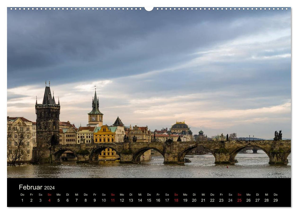 Prague - the golden city (CALVENDO wall calendar 2024) 