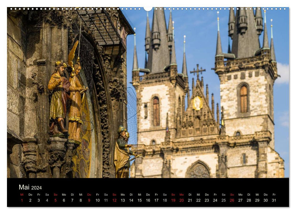 Prag - die goldene Stadt (CALVENDO Wandkalender 2024)