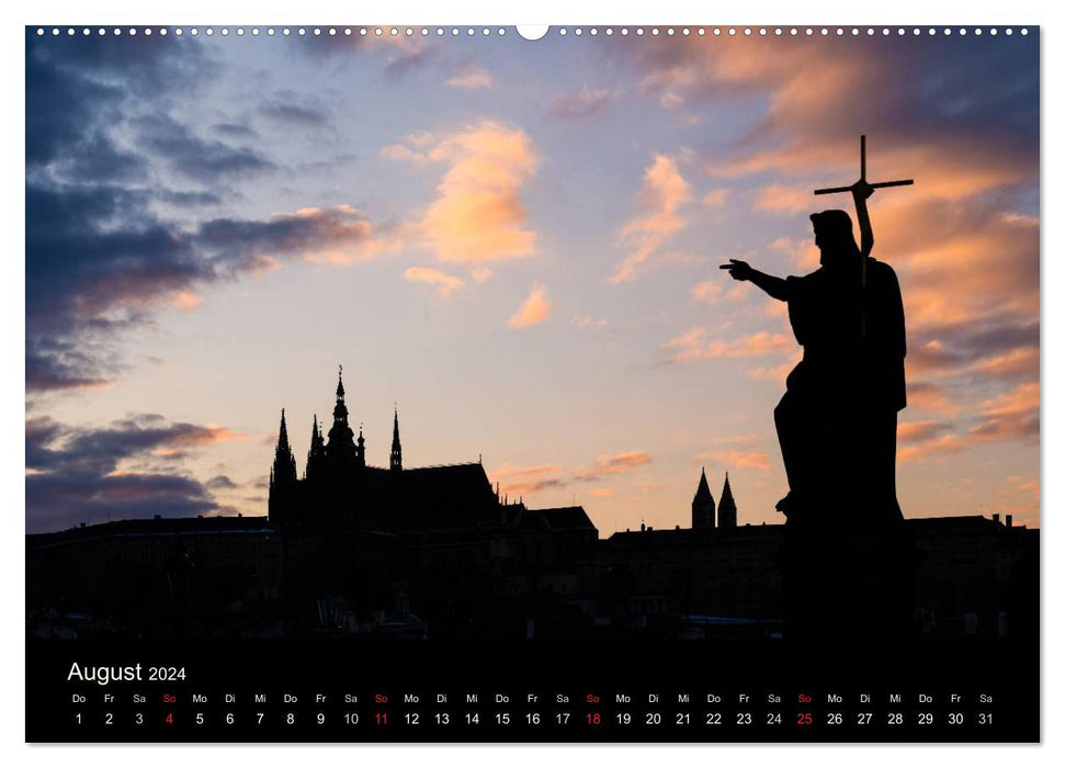 Prag - die goldene Stadt (CALVENDO Wandkalender 2024)