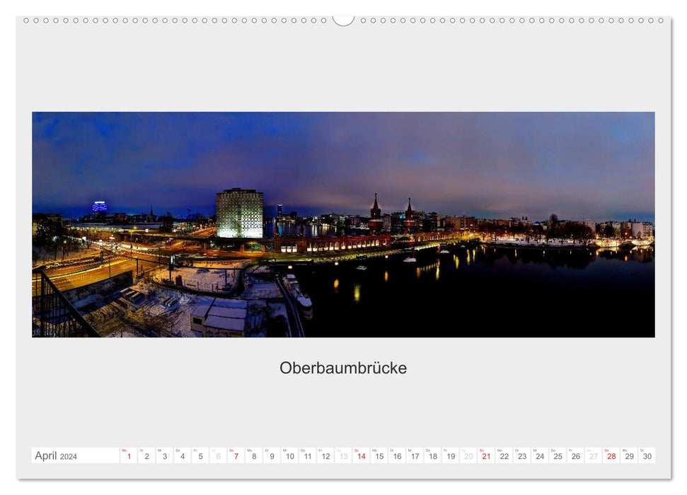 Berlin panoramic views 2024 (CALVENDO Premium wall calendar 2024) 