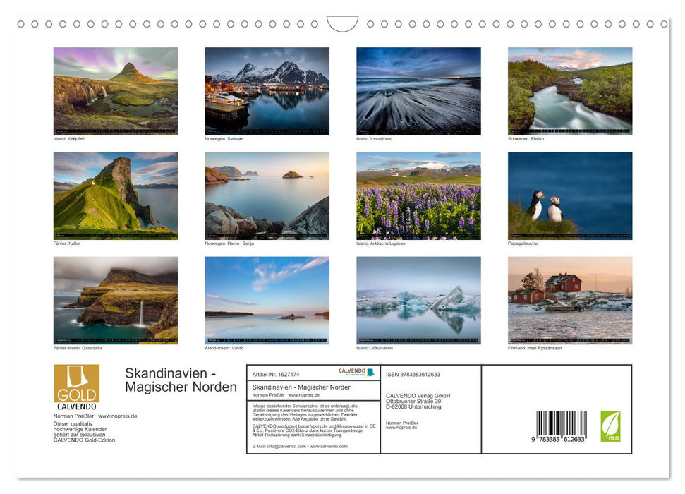 Scandinavia: Magical North (CALVENDO wall calendar 2024) 