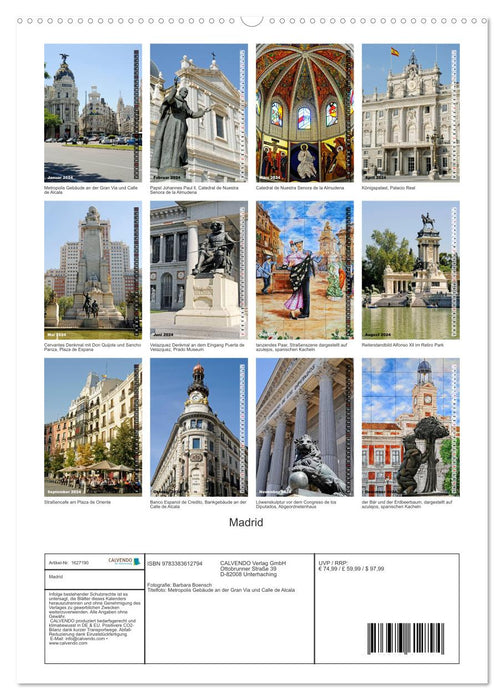 Madrid (CALVENDO Premium Wandkalender 2024)