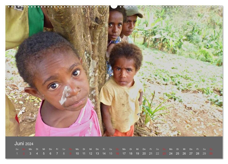 The Children of Papua New Guinea (CALVENDO Premium Wall Calendar 2024) 
