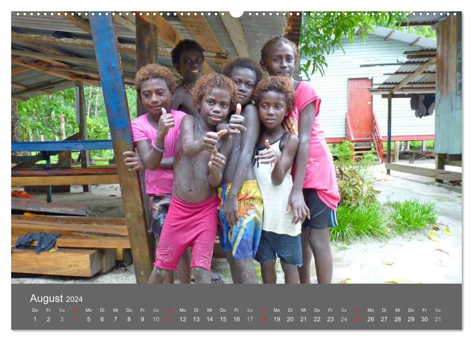 Die Kinder von Papua Neuguinea (CALVENDO Premium Wandkalender 2024)