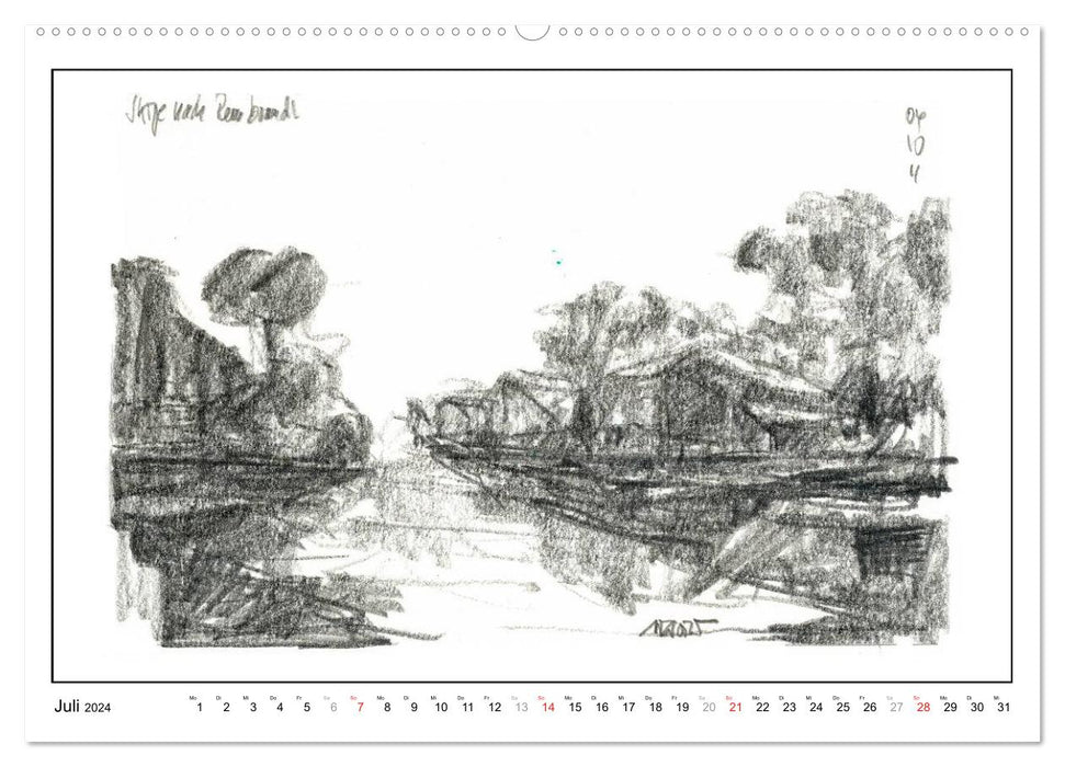 Rembrandt landscapes wgVoigt (CALVENDO wall calendar 2024) 