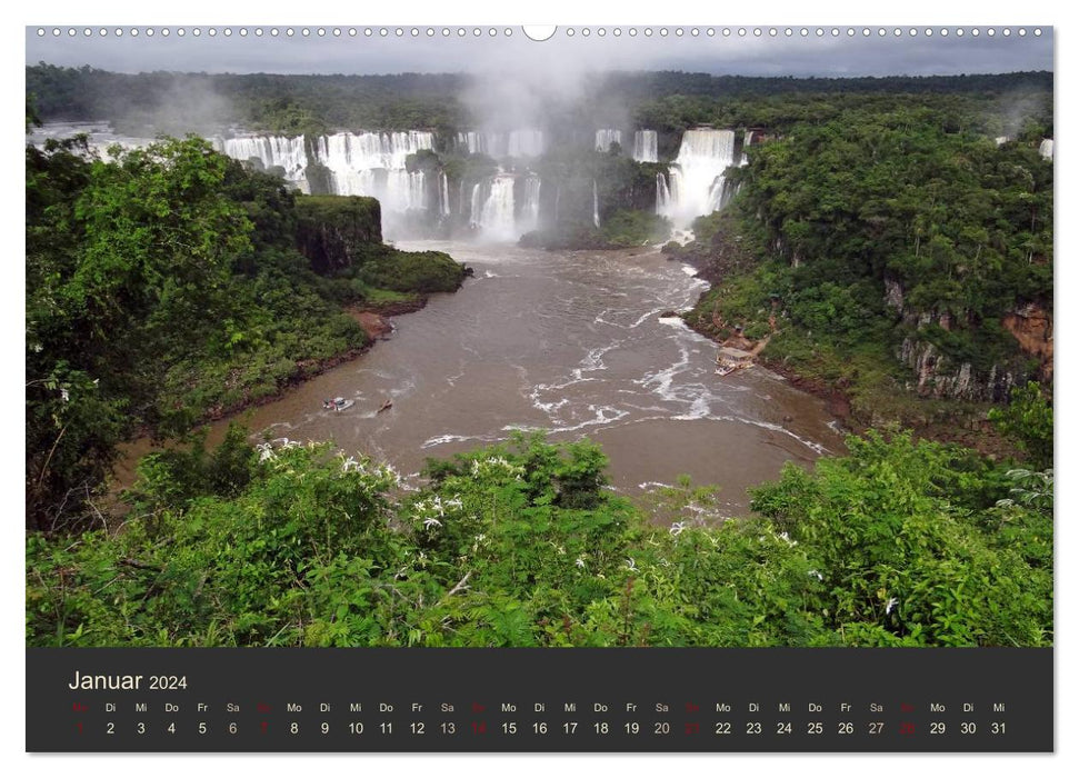 D'Iguazú à Ushuaia - de la forêt tropicale à la Terre de Feu (calendrier mural CALVENDO 2024) 