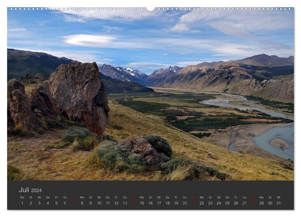 D'Iguazú à Ushuaia - de la forêt tropicale à la Terre de Feu (calendrier mural CALVENDO 2024) 