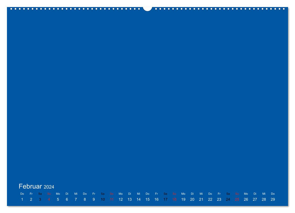 Craft Calendar - Blue (CALVENDO Wall Calendar 2024) 
