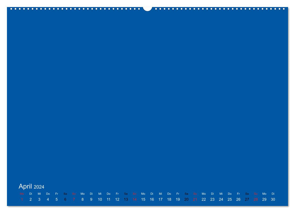 Bastelkalender - Blau (CALVENDO Wandkalender 2024)