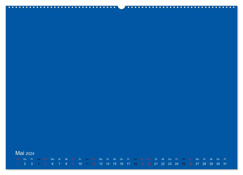 Bastelkalender - Blau (CALVENDO Wandkalender 2024)