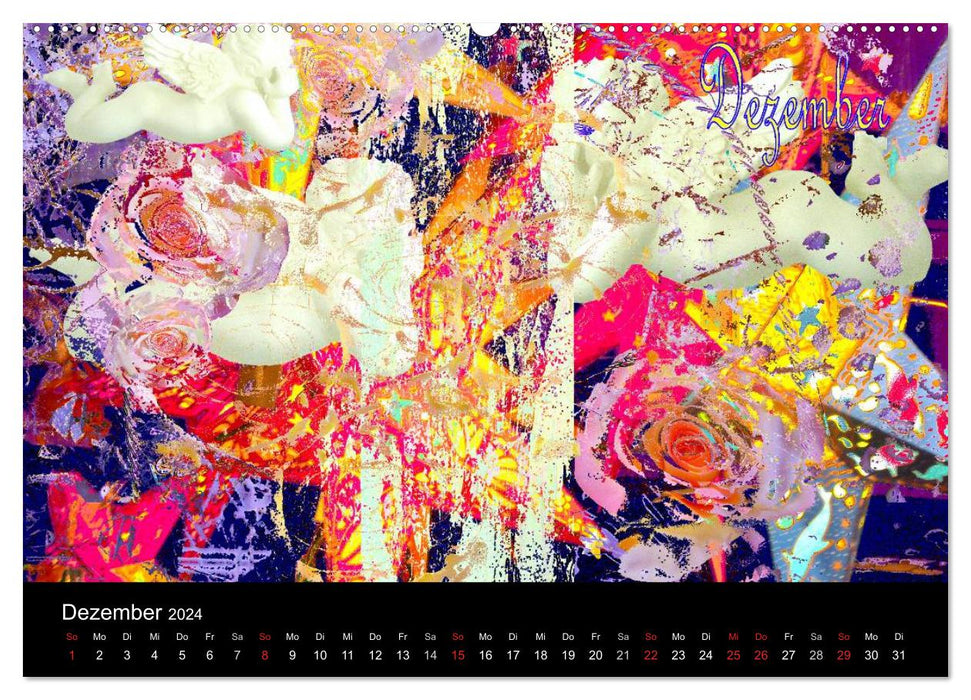 Blumen - Digital (CALVENDO Wandkalender 2024)