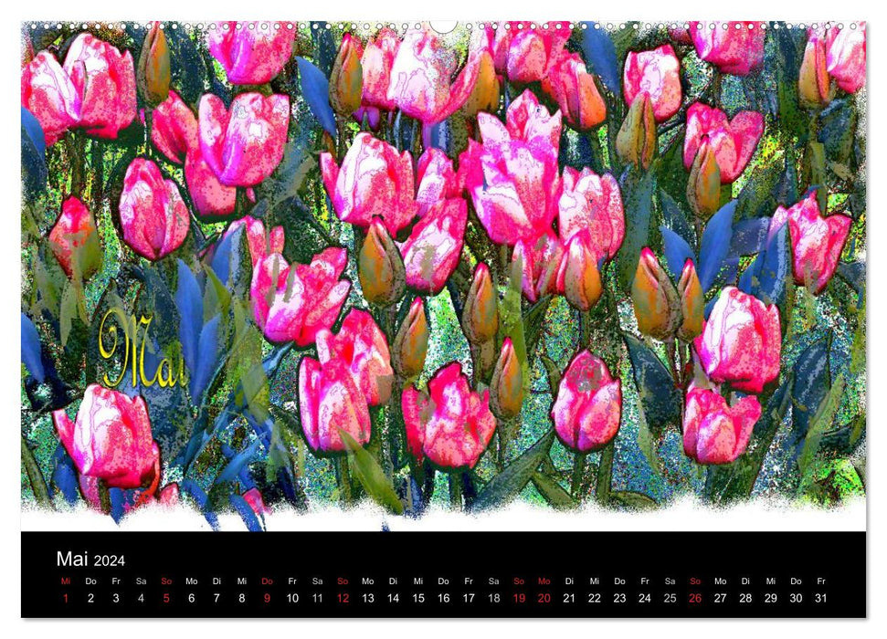 Flowers - Digital (CALVENDO Wall Calendar 2024) 