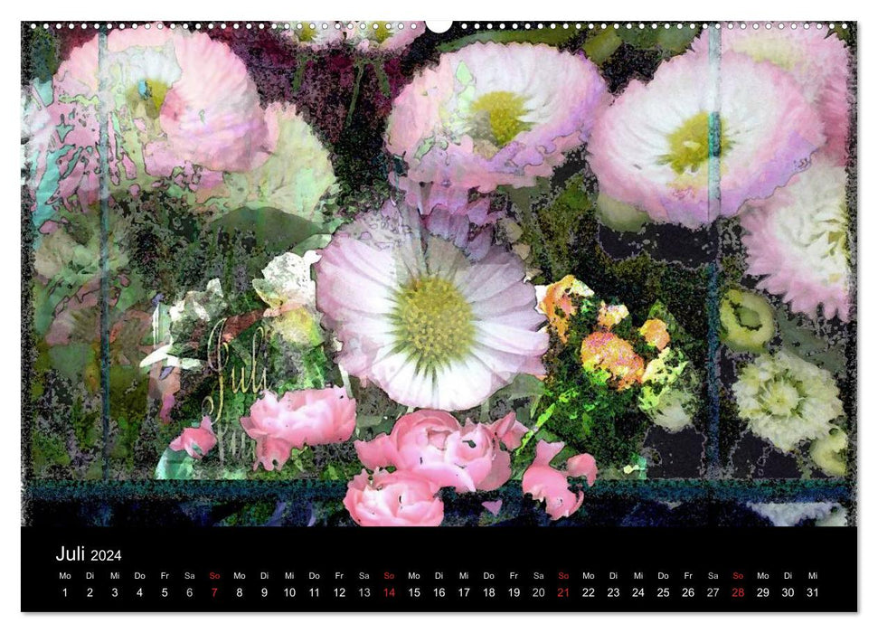 Blumen - Digital (CALVENDO Wandkalender 2024)
