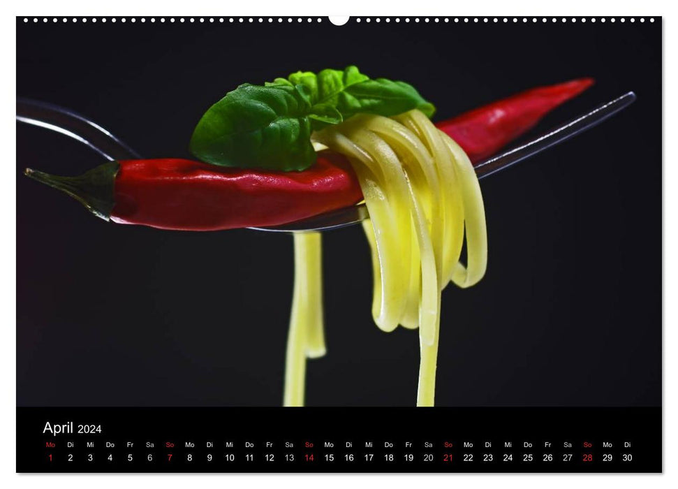 Hot Chili Küchen Kalender österreichisches Kalendarium (CALVENDO Premium Wandkalender 2024)