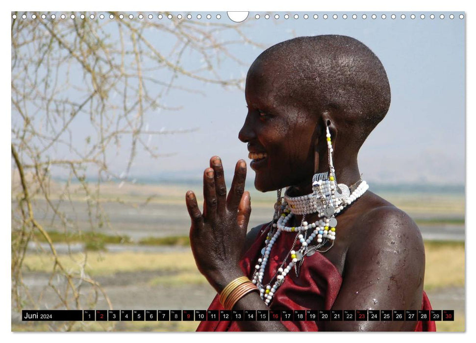 Fascination Afrique : Massaï (calendrier mural CALVENDO 2024) 