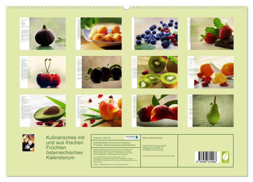 Culinary with and from fresh fruits Austrian calendar (CALVENDO Premium Wall Calendar 2024) 