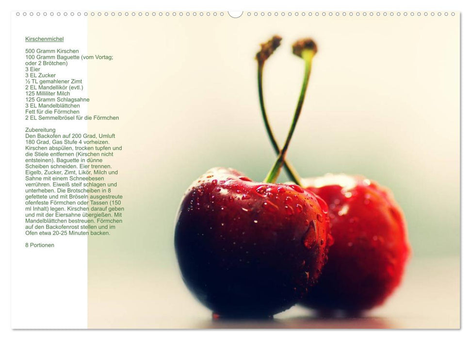Kulinarisches mit und aus frischen Früchten österreichisches Kalendarium (CALVENDO Premium Wandkalender 2024)
