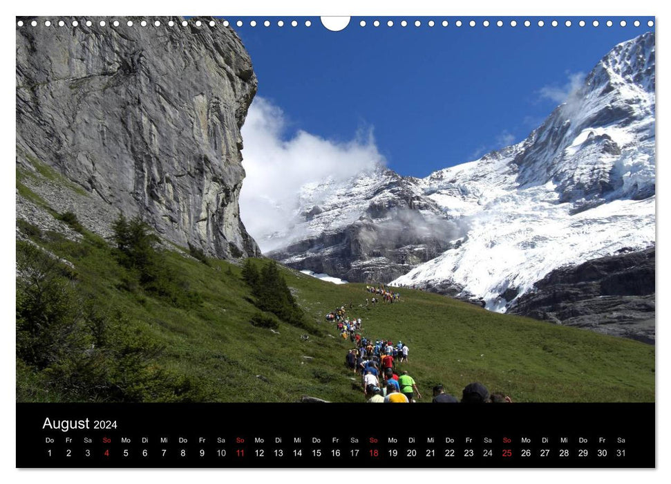 Le Marathon de la Jungfrau (calendrier mural CALVENDO 2024) 