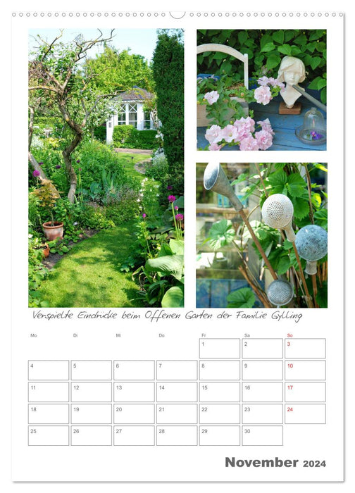 Jardins en Suède (calendrier mural CALVENDO 2024) 