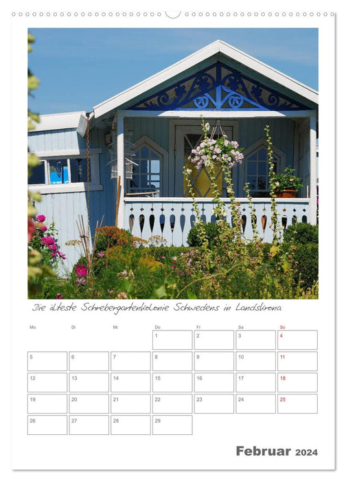 Jardins en Suède (calendrier mural CALVENDO 2024) 