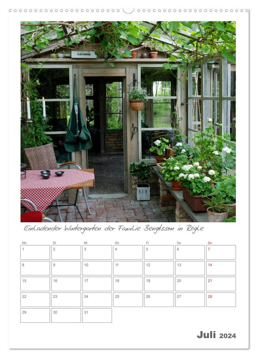 Jardins en Suède (calendrier mural CALVENDO 2024) 