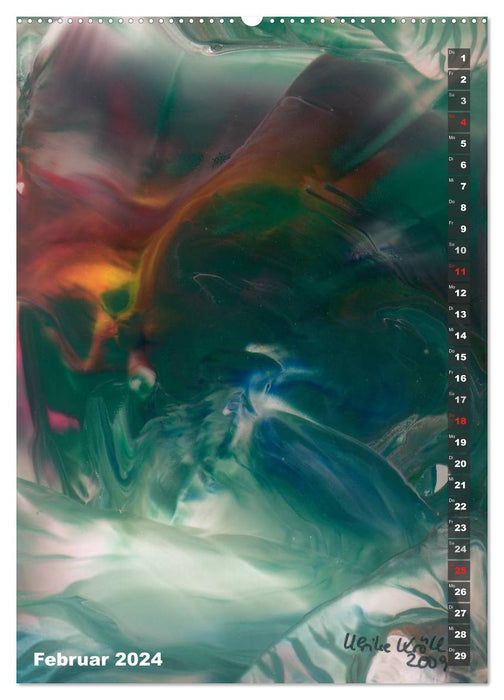 Encaustic painting art calendar 2024 (CALVENDO Premium wall calendar 2024) 