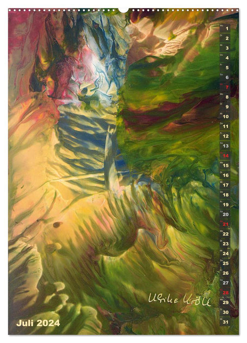 Encaustic painting art calendar 2024 (CALVENDO Premium wall calendar 2024) 
