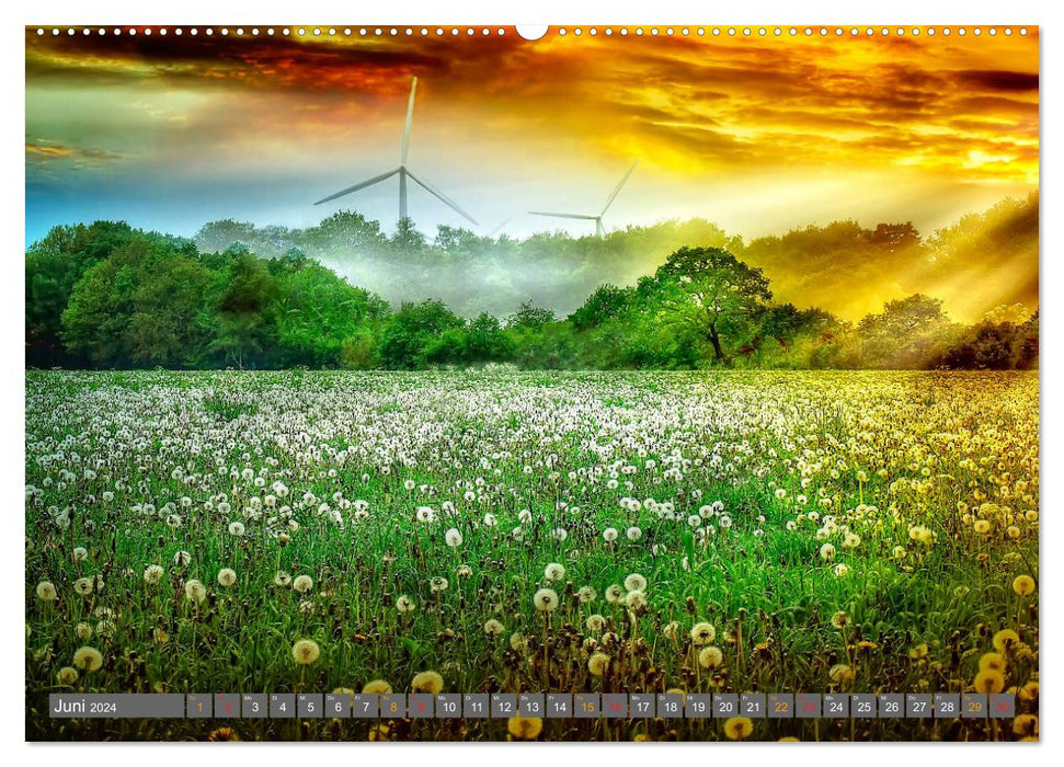 Friesland, verzauberte Landschaft an der Nordsee (CALVENDO Premium Wandkalender 2024)