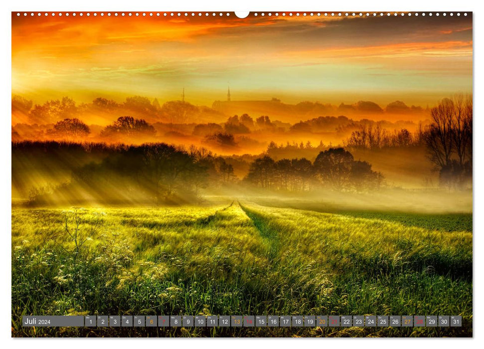 Friesland, verzauberte Landschaft an der Nordsee (CALVENDO Premium Wandkalender 2024)