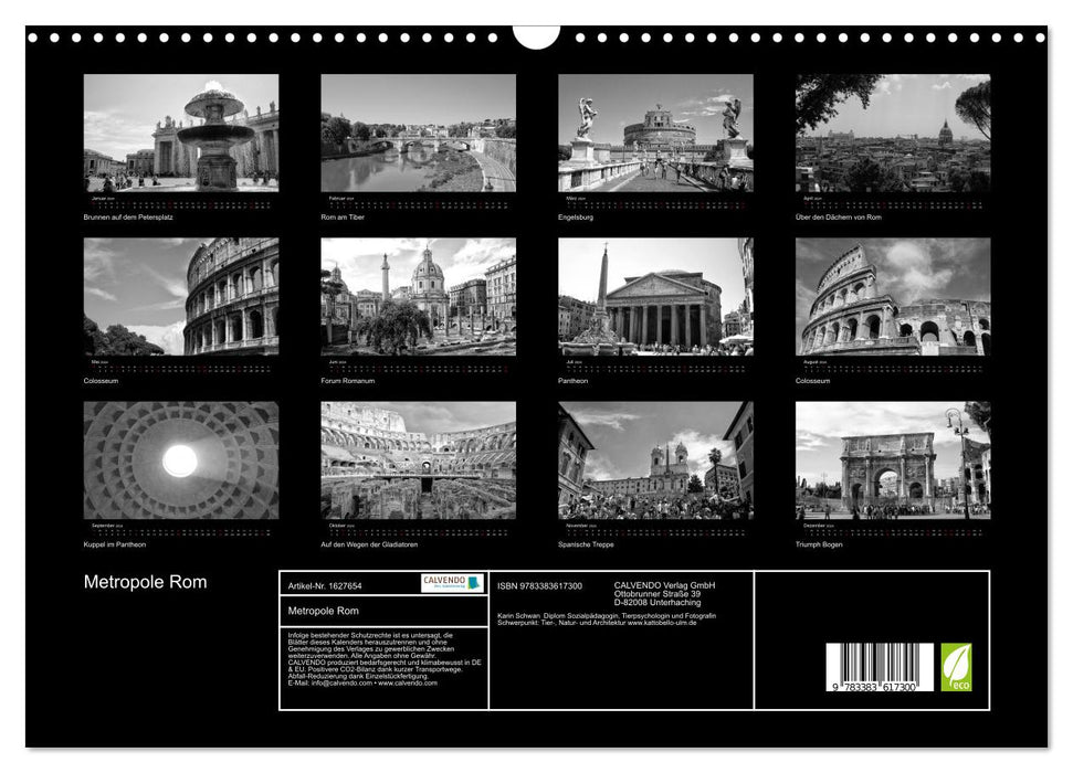 Metropole Rom (CALVENDO Wandkalender 2024)