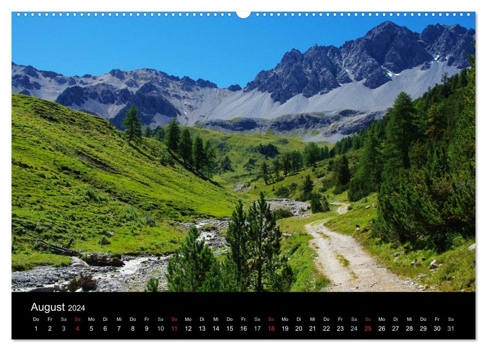 À travers les Alpes (Calendrier mural CALVENDO Premium 2024) 