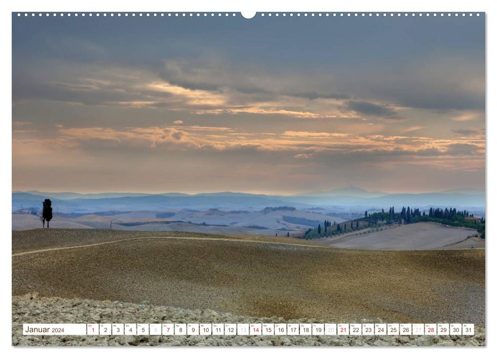 Tuscany - Golden colors of Tuscan autumn (CALVENDO Premium Wall Calendar 2024) 