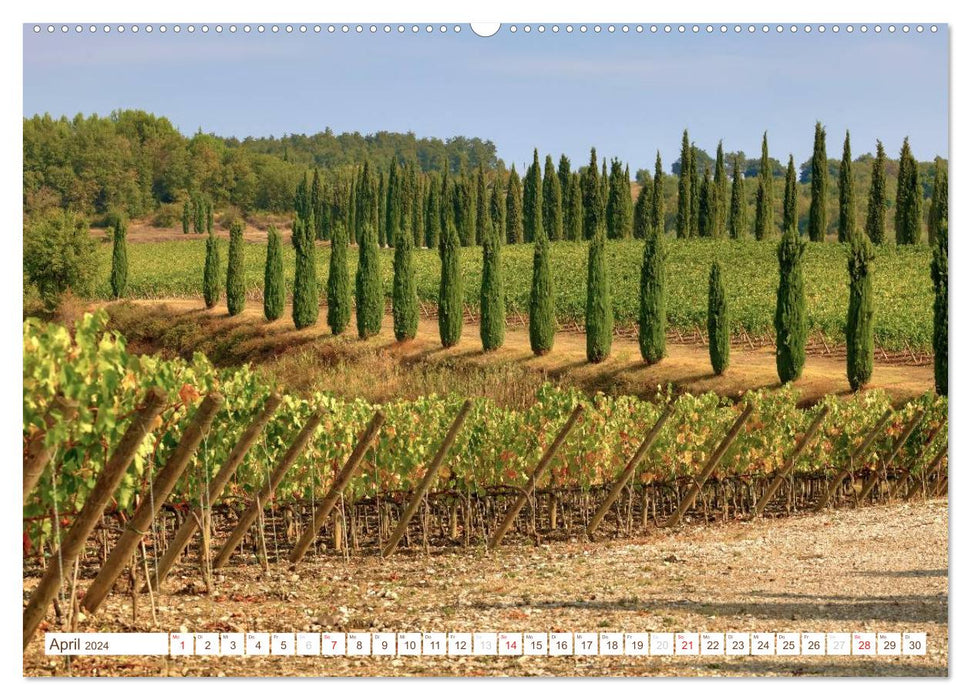 Tuscany - Golden colors of Tuscan autumn (CALVENDO Premium Wall Calendar 2024) 
