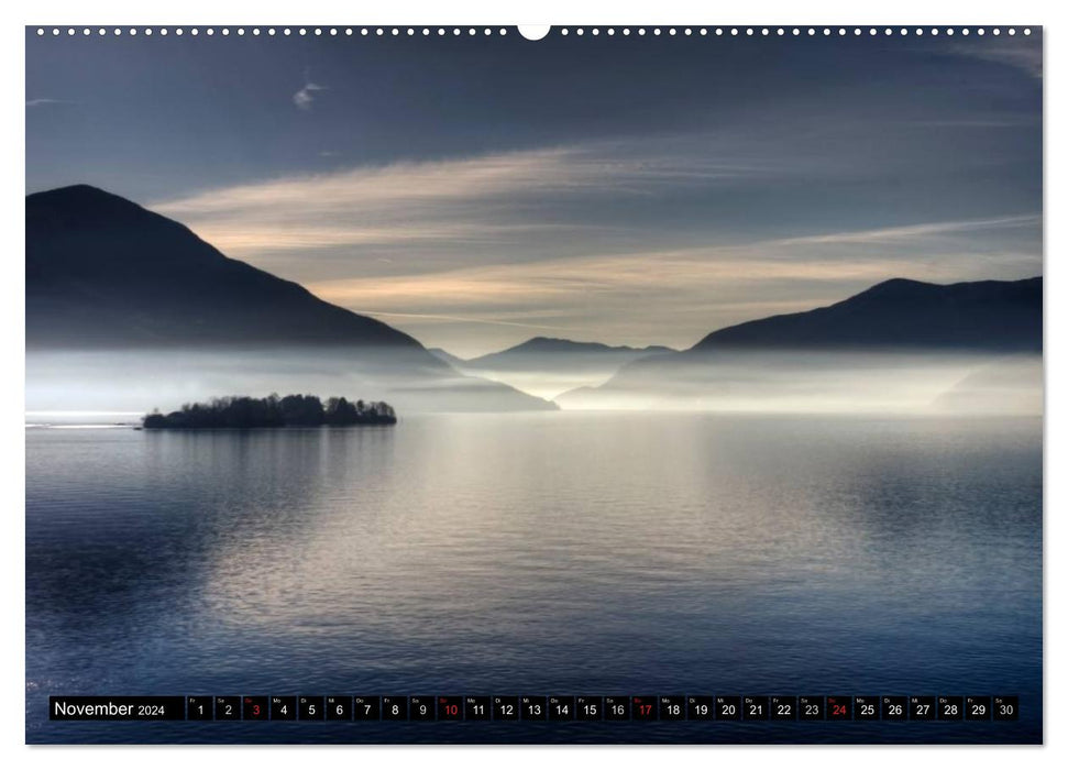 Lake Maggiore - The picturesque lake in Italy and Switzerland (CALVENDO Premium Wall Calendar 2024) 