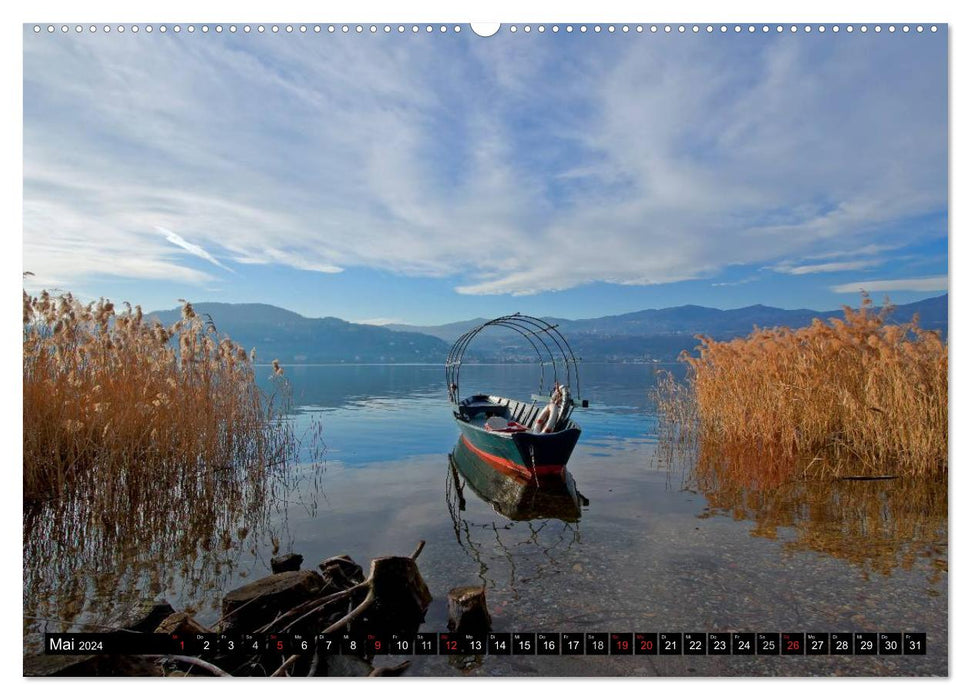 Lake Maggiore - The picturesque lake in Italy and Switzerland (CALVENDO Premium Wall Calendar 2024) 