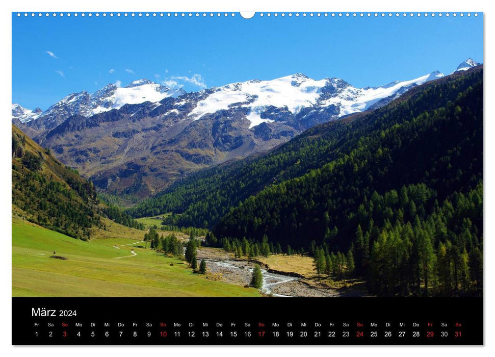 Quer durch die Alpen (CALVENDO Wandkalender 2024)