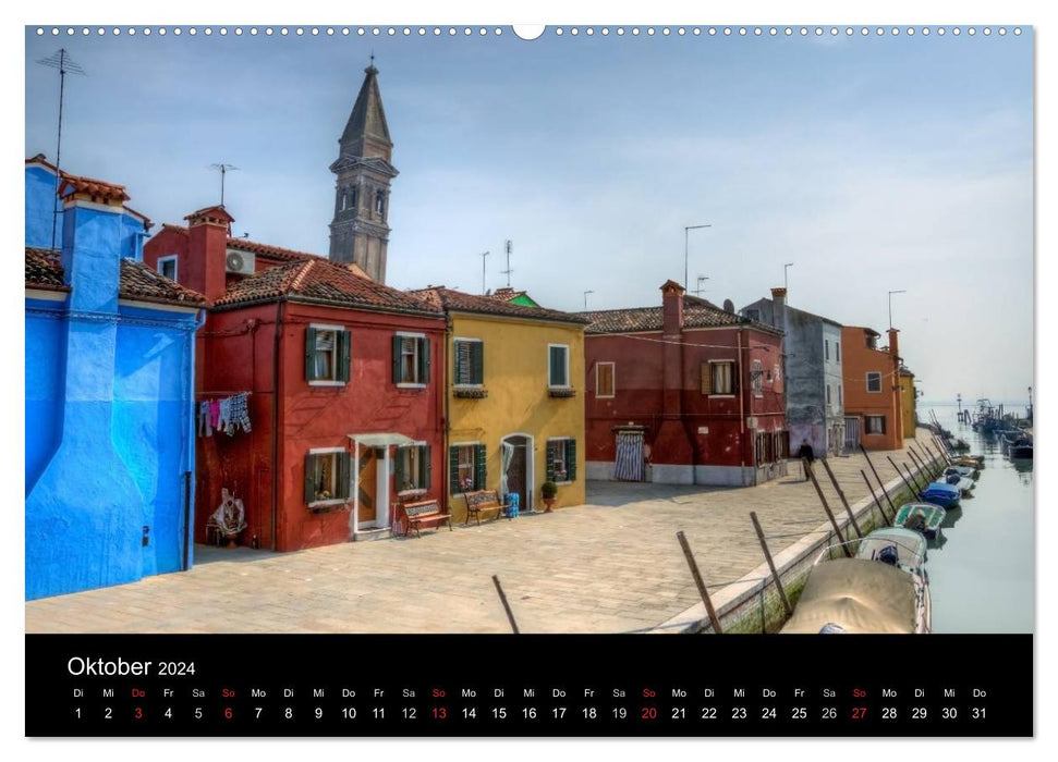 The colorful houses of Burano (CALVENDO wall calendar 2024) 